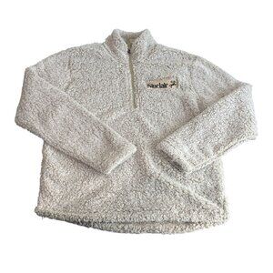 Sinclair Global Half Zip Teddy Jacket in Cream